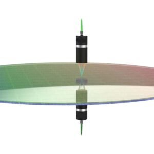 Schematic diagram of high-precision point spectral confocal thickness measurement instrument for transparent glass inspection application