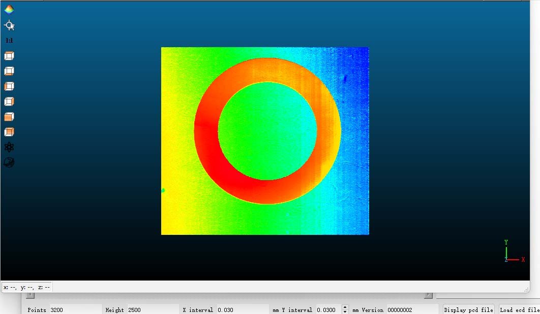 Industrial 3D laser scanner - Circular deformation and flatness detection - Real-time point cloud three-dimensional coordinate detection software